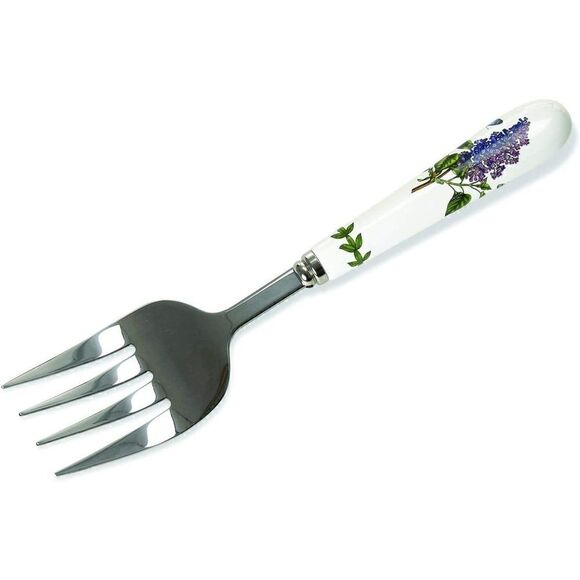 New PORTMEIRION Botanic Garden Stainless Steel Serving Fork, Porcelain Handle, 9 - Picture 1 of 3